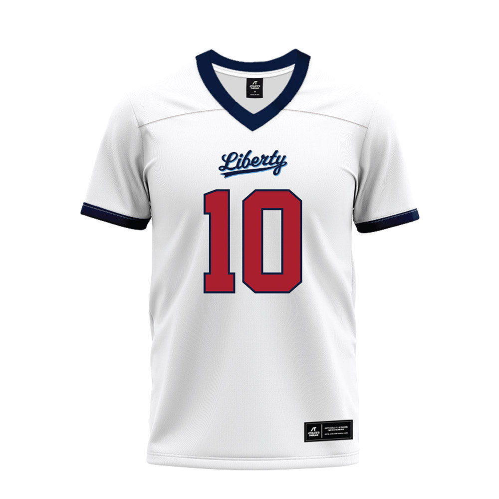 Liberty - NCAA Football : Jonathan Monteiro - White Premium Football Jersey-0