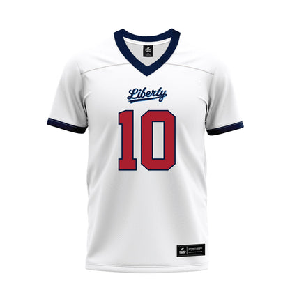 Liberty - NCAA Football : Ronald Moore Jr - White Premium Football Jersey