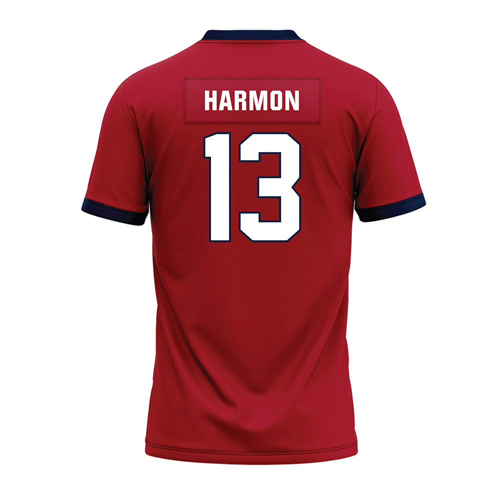 Liberty - NCAA Football : Damond Harmon - Red Premium Football Jersey-1