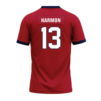 Liberty - NCAA Football : Damond Harmon - Red Premium Football Jersey-1