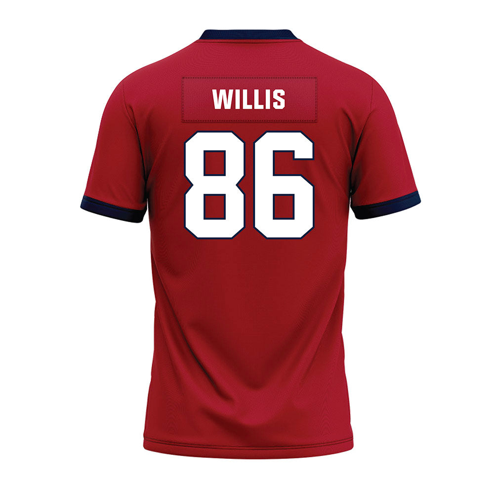 Liberty - NCAA Football : Caleb Willis - Red Premium Football Jersey