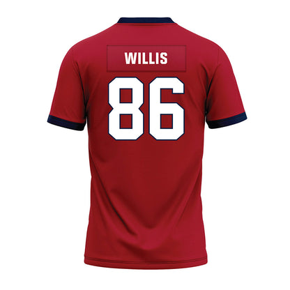 Liberty - NCAA Football : Caleb Willis - Red Premium Football Jersey