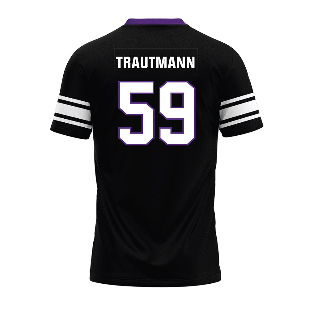 Northwestern - NCAA Football : Jack Trautmann - Black Premium Football Jersey