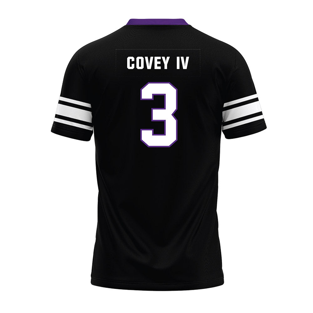 Northwestern - NCAA Football : Frank Covey IV - Black Premium Football Jersey-1