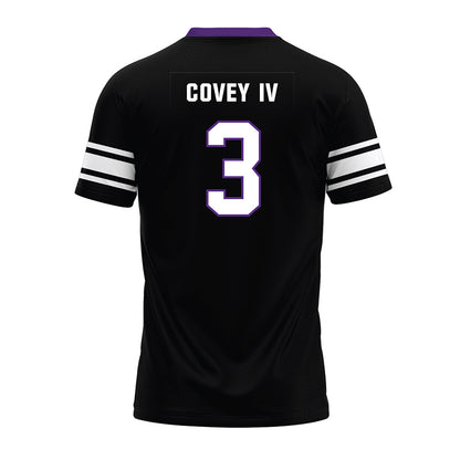 Northwestern - NCAA Football : Frank Covey IV - Black Premium Football Jersey-1