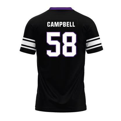 Northwestern - NCAA Football : Nathaniel Campbell - Black Premium Football Jersey-1