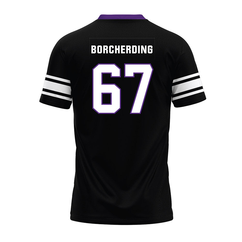 Northwestern - NCAA Football : Jace Borcherding - Black Premium Football Jersey-1
