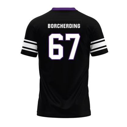 Northwestern - NCAA Football : Jace Borcherding - Black Premium Football Jersey-1