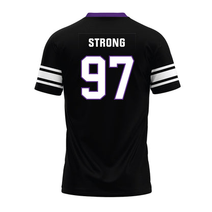 Northwestern - NCAA Football : Braxton Strong - Black Premium Football Jersey-1