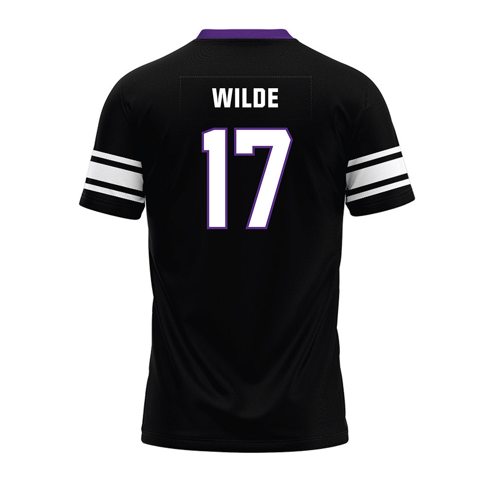 Northwestern - NCAA Football : Griffin Wilde - Black Premium Football Jersey-1