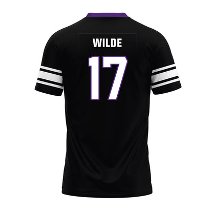 Northwestern - NCAA Football : Griffin Wilde - Black Premium Football Jersey-1