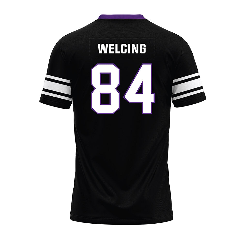 Northwestern - NCAA Football : Hunter Welcing - Black Premium Football Jersey-1
