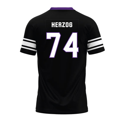 Northwestern - NCAA Football : Nicholas Herzog - Black Premium Football Jersey