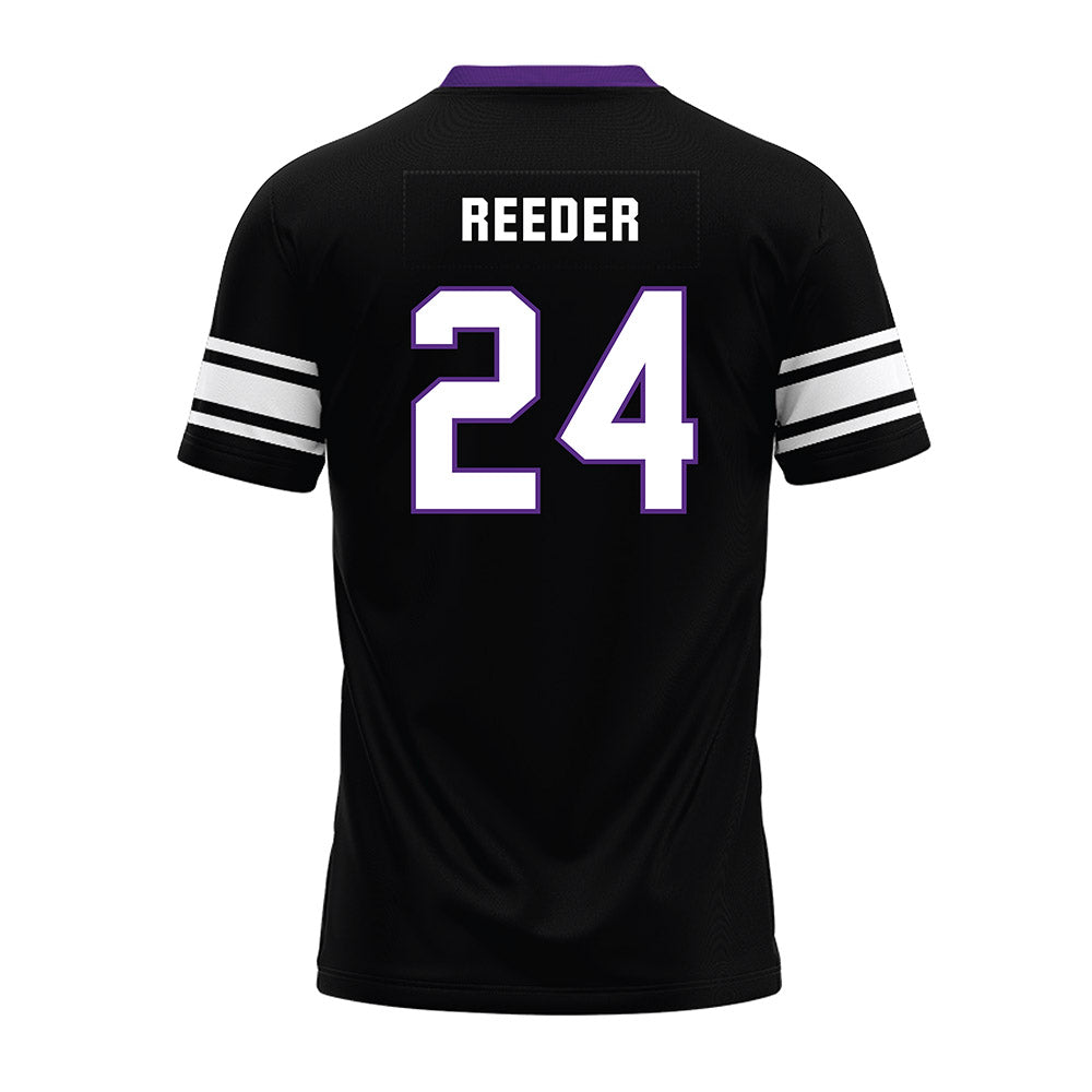 Northwestern - NCAA Football : Dashun Reeder - Black Premium Football Jersey-1