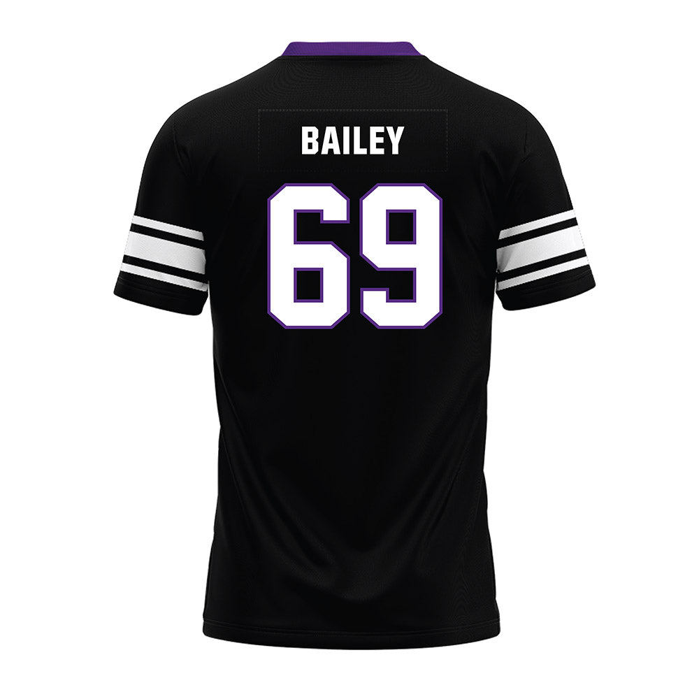 Northwestern - NCAA Football : Jack Bailey - Black Premium Football Jersey