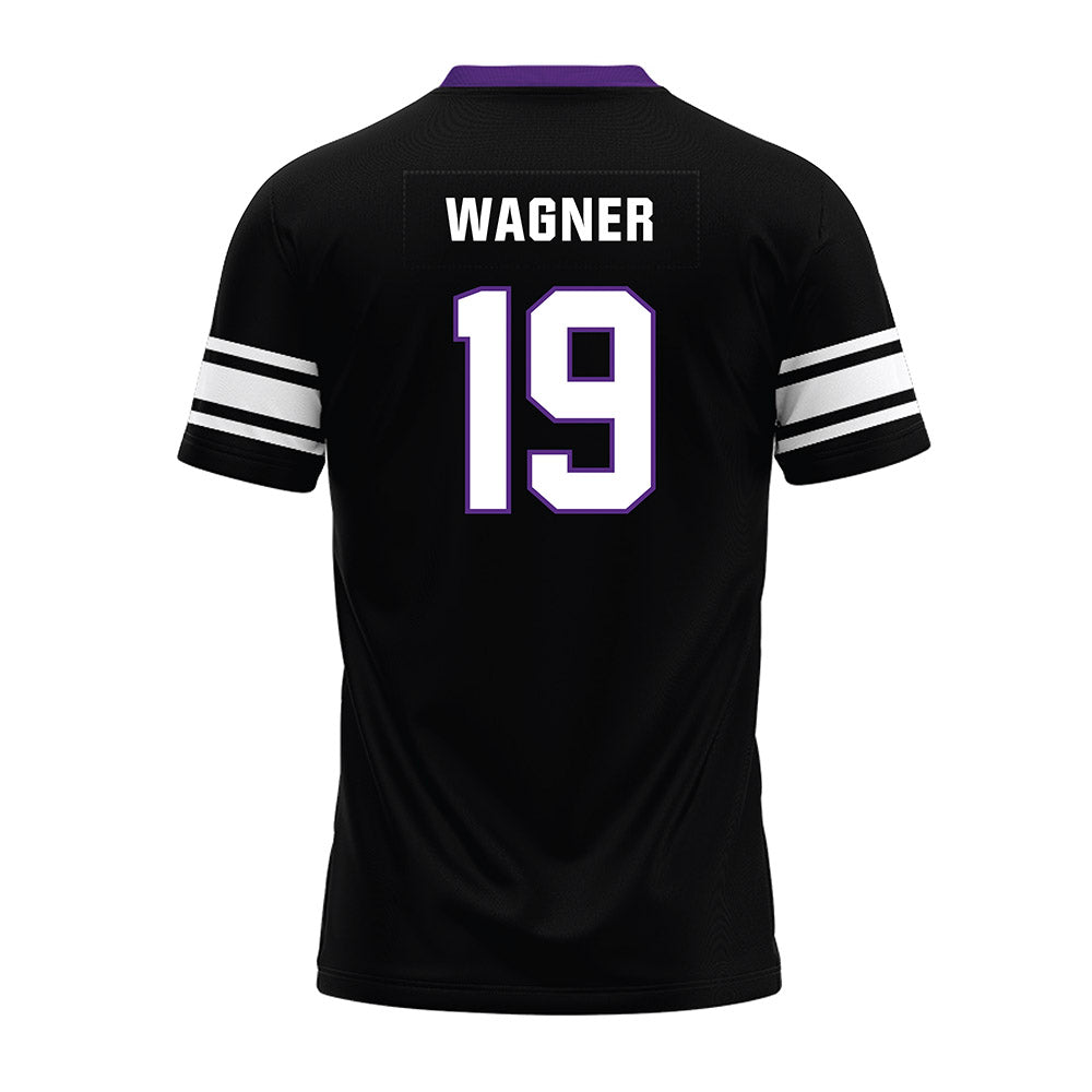 Northwestern - NCAA Football : Drew Wagner - Black Premium Football Jersey-1