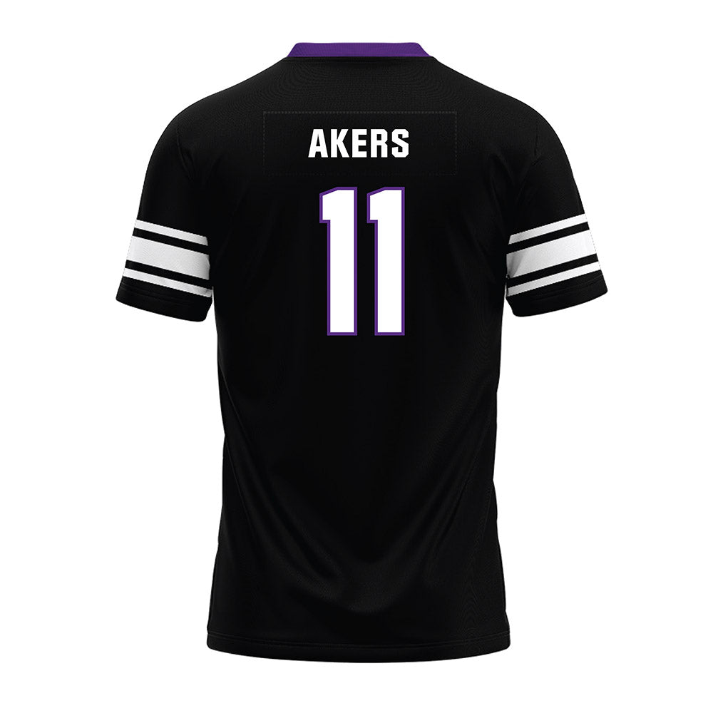 Northwestern - NCAA Football : Luke Akers - Black Premium Football Jersey