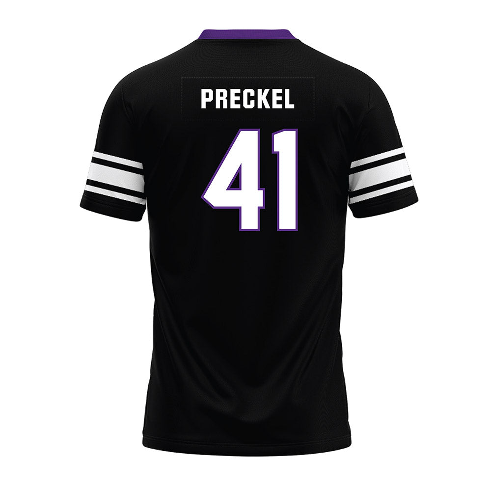 Northwestern - NCAA Football : Robby Preckel - Black Premium Football Jersey-1