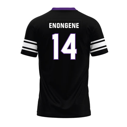 Northwestern - NCAA Football : Dube Enongene - Black Premium Football Jersey-1