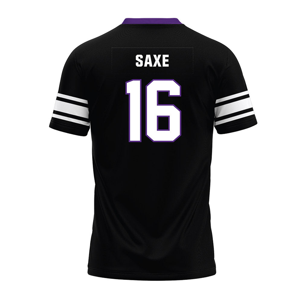 Northwestern - NCAA Football : Brennan Saxe - Black Premium Football Jersey-1