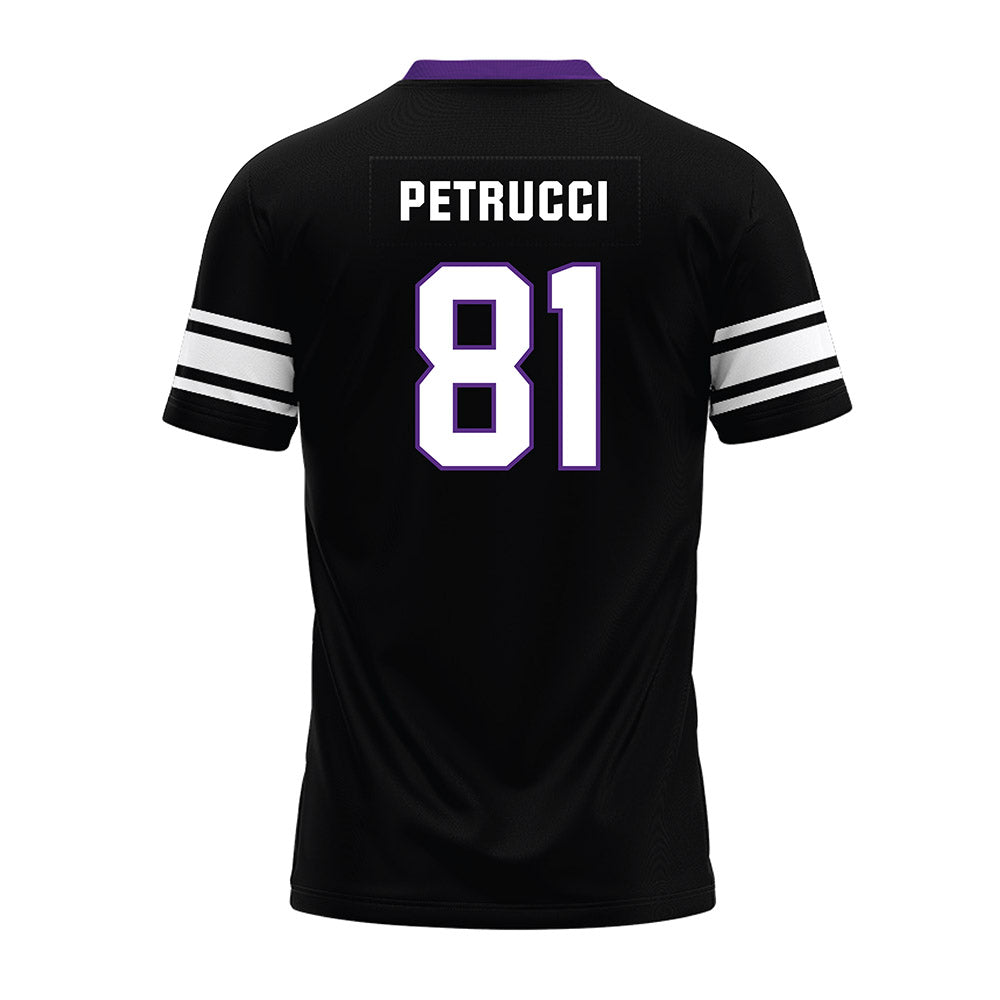 Northwestern - NCAA Football : Christopher Petrucci - Black Premium Football Jersey