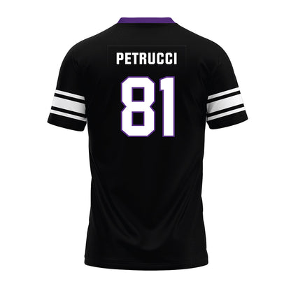 Northwestern - NCAA Football : Christopher Petrucci - Black Premium Football Jersey