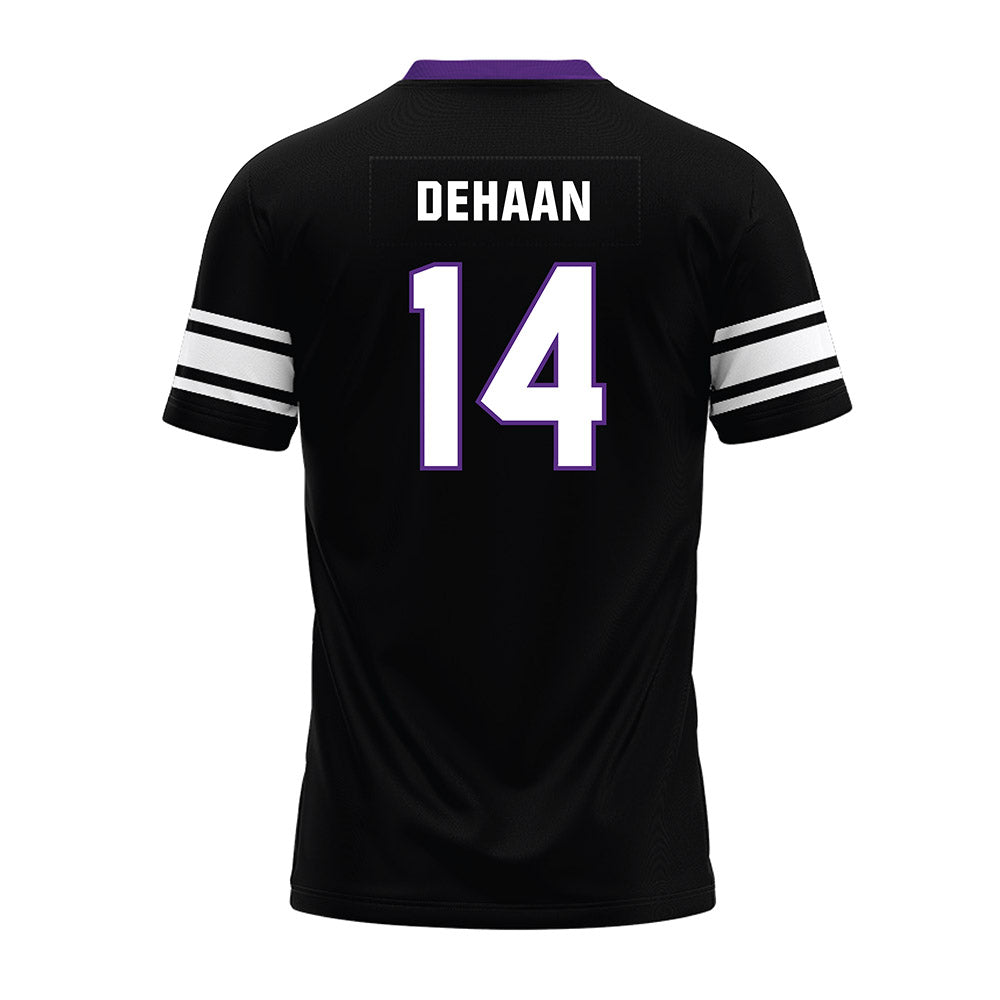 Northwestern - NCAA Football : Joe DeHaan - Black Premium Football Jersey