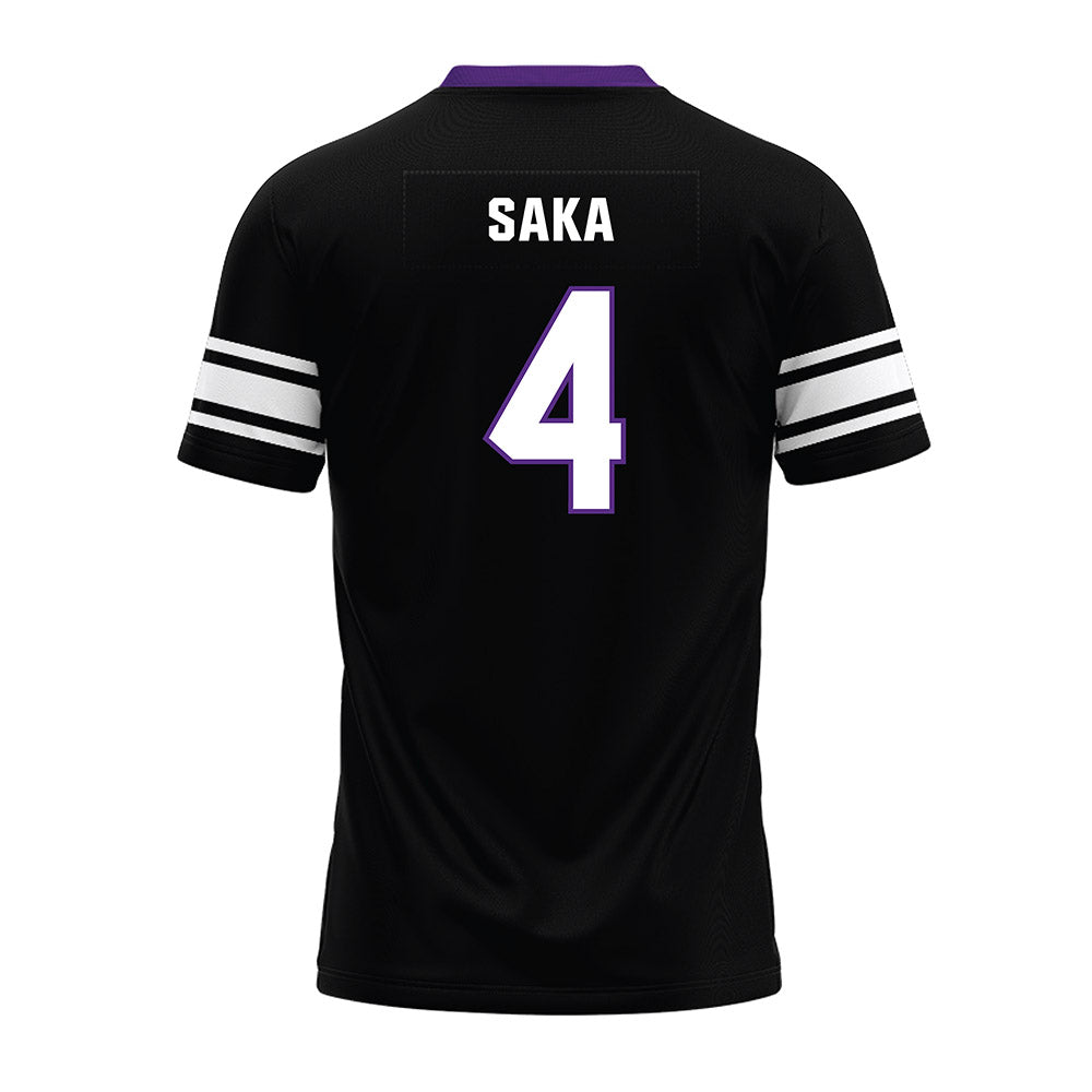 Northwestern - NCAA Football : Anto Saka - Black Premium Football Jersey