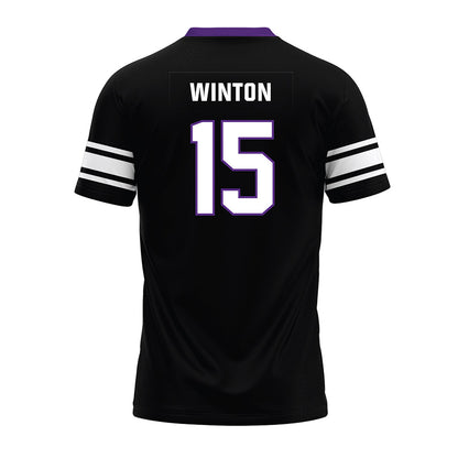 Northwestern - NCAA Football : Sean Winton - Black Premium Football Jersey-1