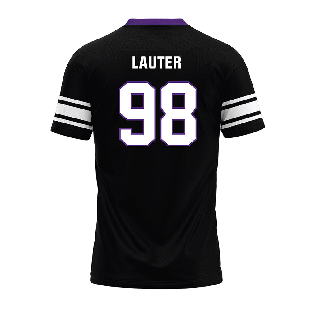 Northwestern - NCAA Football : Landon Lauter - Black Premium Football Jersey-1