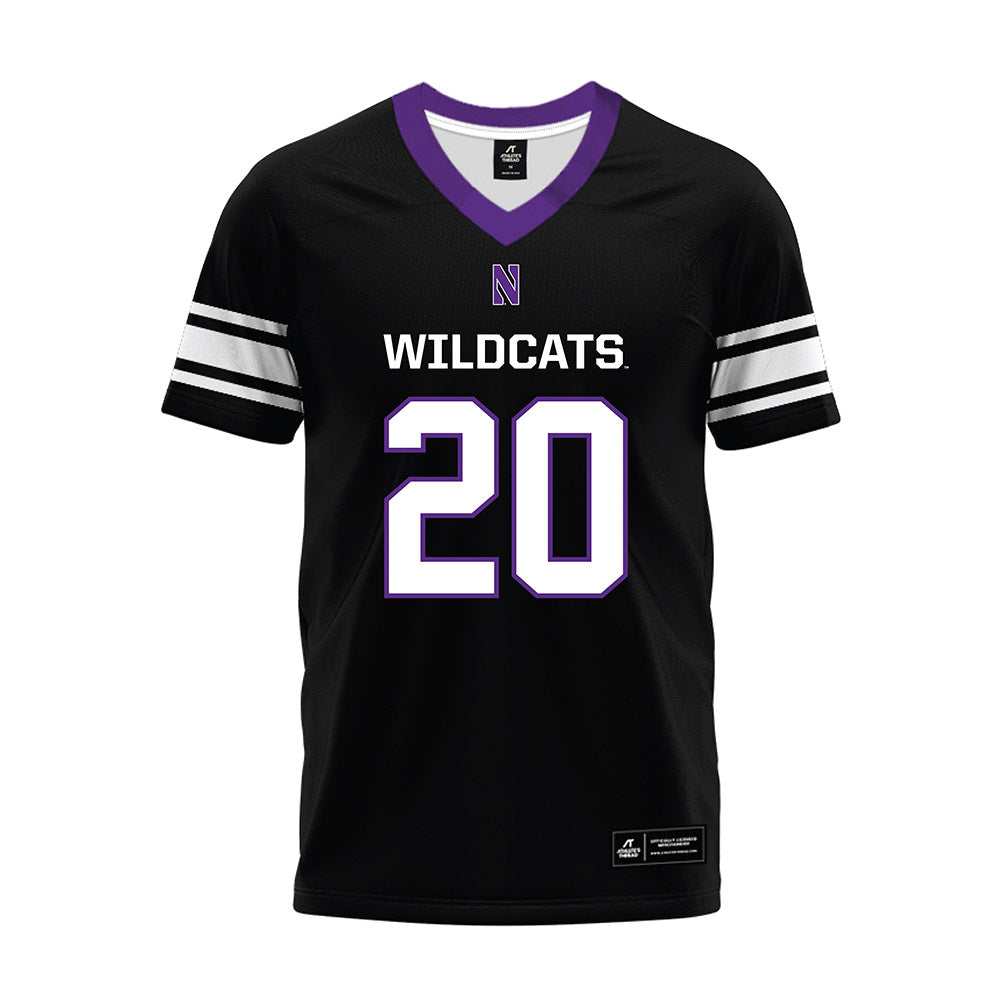 Northwestern - NCAA Football : Chase Farrell - Black Premium Football Jersey-0