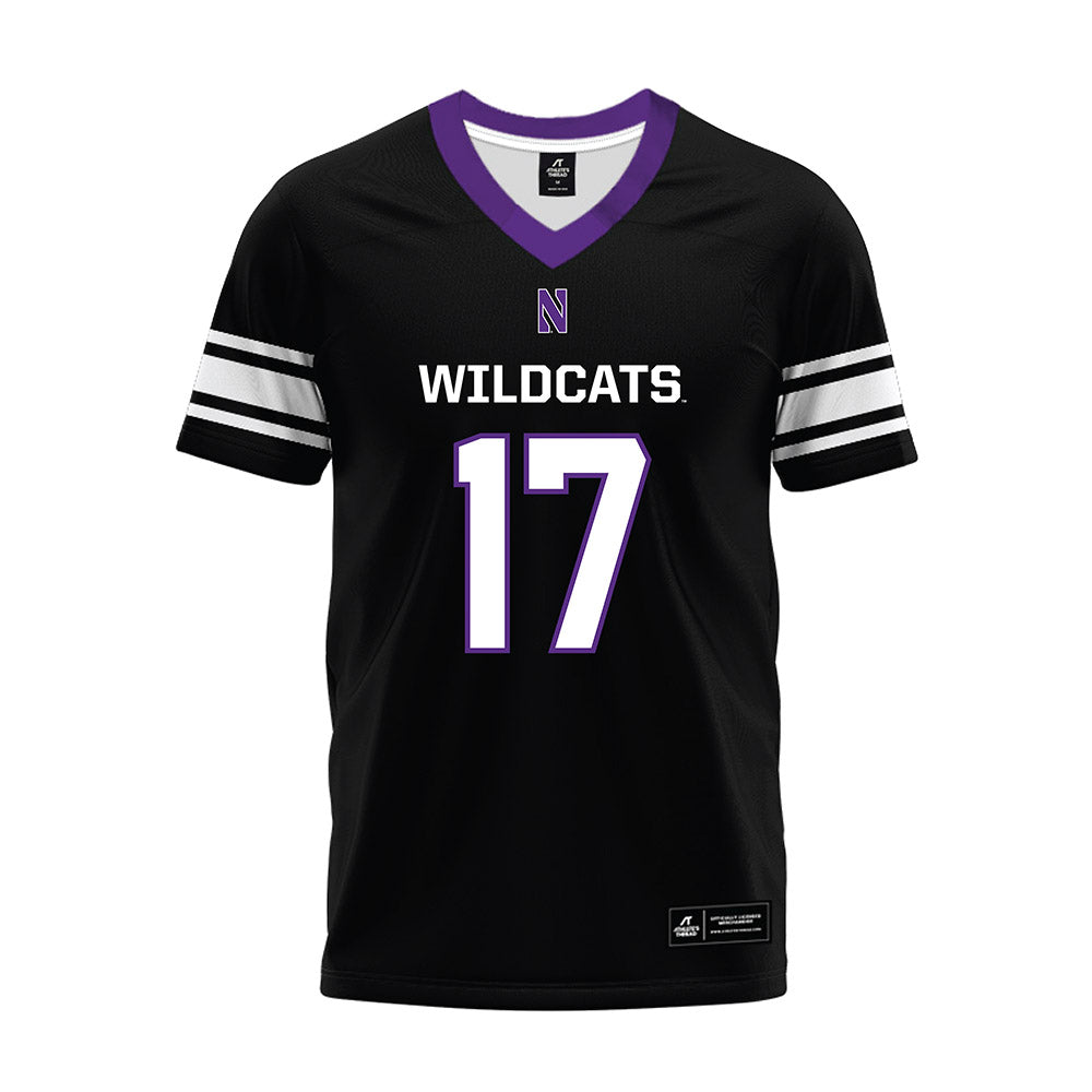 Northwestern - NCAA Football : Griffin Wilde - Black Premium Football Jersey-0