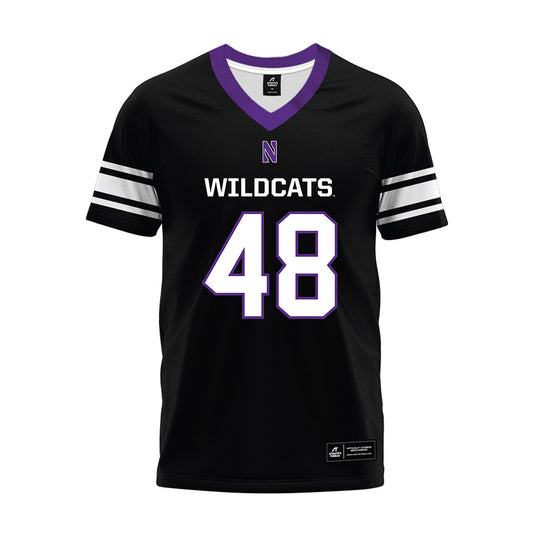 Northwestern - NCAA Football : Tyler Kielmeyer - Black Premium Football Jersey-0