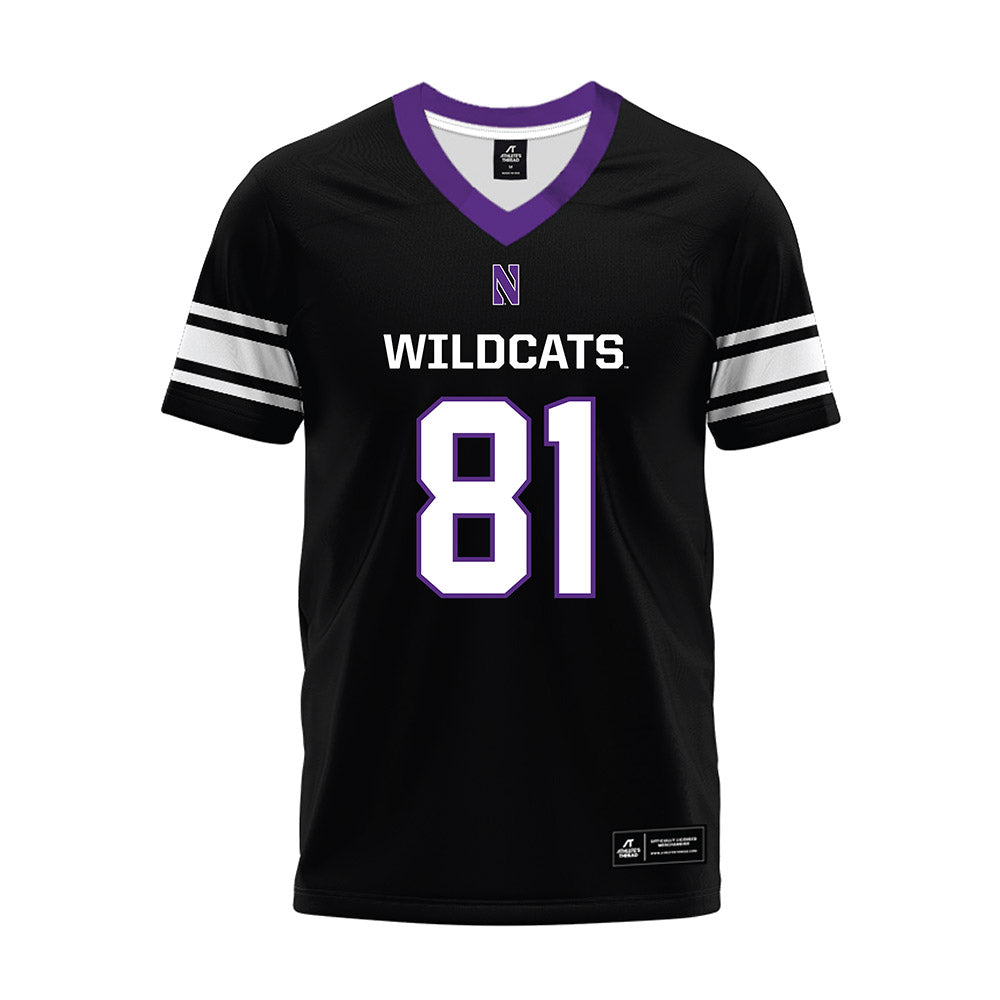 Northwestern - NCAA Football : Christopher Petrucci - Black Premium Football Jersey