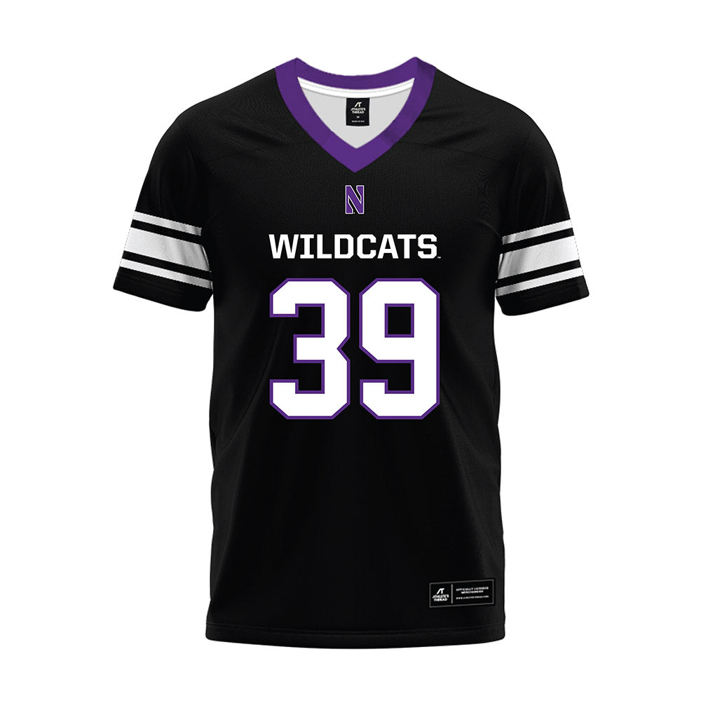 Northwestern - NCAA Football : Jack Florentine - Black Premium Football Jersey