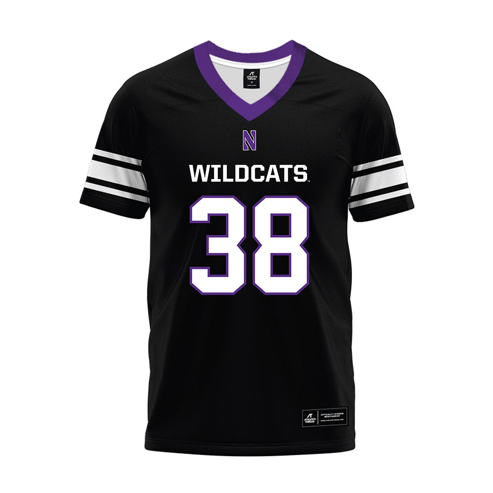 Northwestern - NCAA Football : Joshua Veldman - Black Premium Football Jersey-0