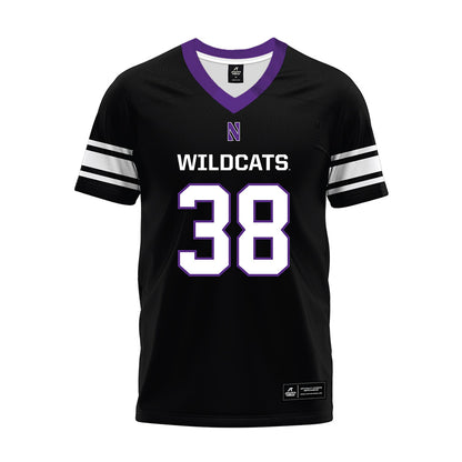 Northwestern - NCAA Football : Joshua Veldman - Black Premium Football Jersey-0
