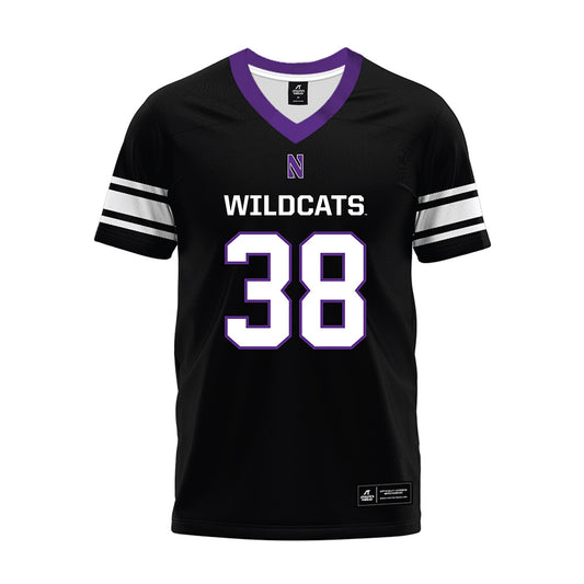 Northwestern - NCAA Football : Joshua Veldman - Black Premium Football Jersey-0