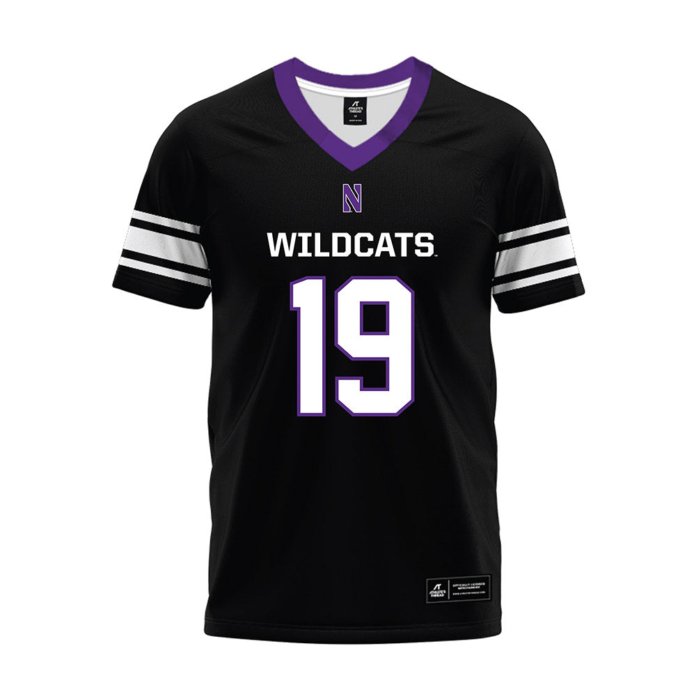 Northwestern - NCAA Football : Drew Wagner - Black Premium Football Jersey-0