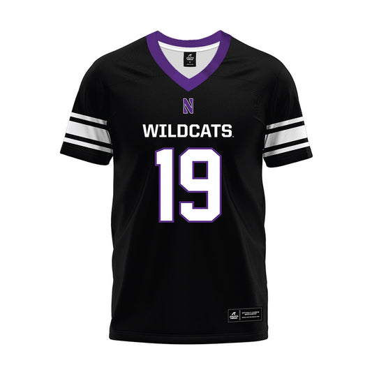Northwestern - NCAA Football : Drew Wagner - Black Premium Football Jersey-0