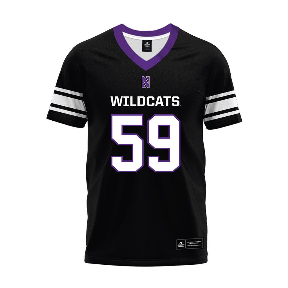 Northwestern - NCAA Football : Jack Trautmann - Black Premium Football Jersey