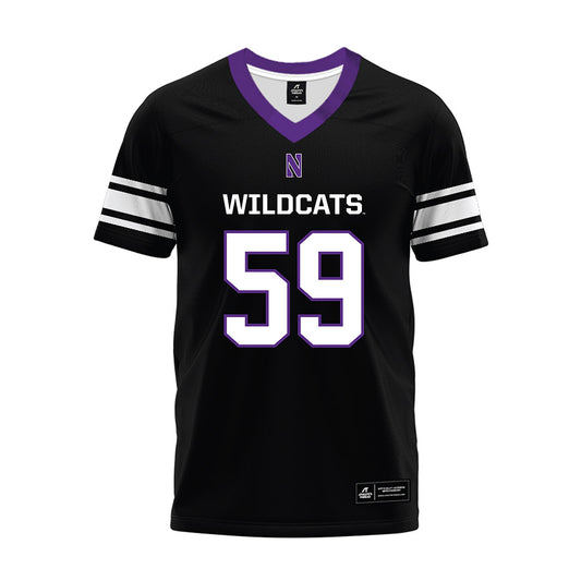 Northwestern - NCAA Football : Jack Trautmann - Black Premium Football Jersey