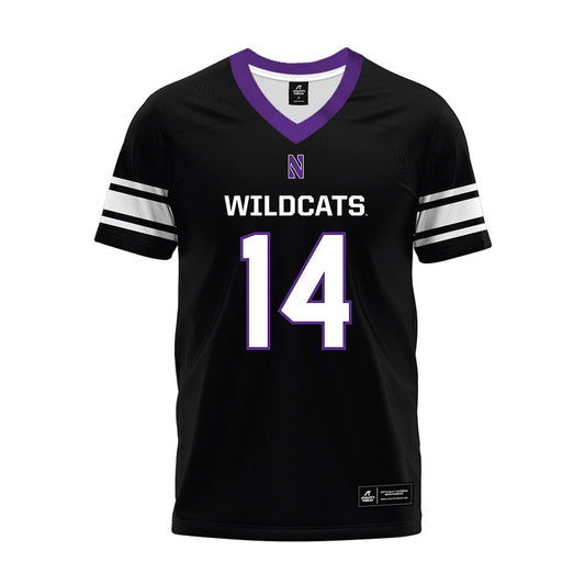 Northwestern - NCAA Football : Dube Enongene - Black Premium Football Jersey-0