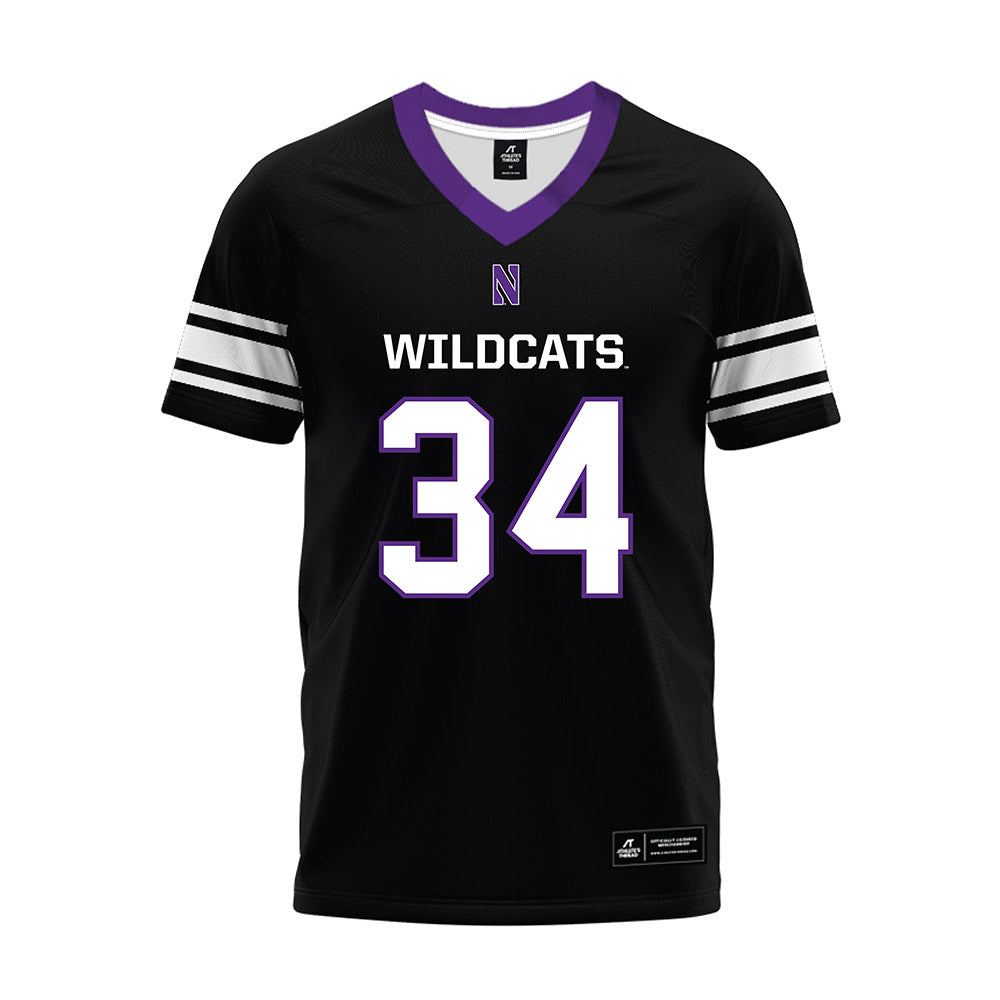 Northwestern - NCAA Football : Payton Roth - Black Premium Football Jersey-0