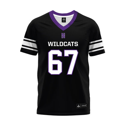 Northwestern - NCAA Football : Jace Borcherding - Black Premium Football Jersey-0