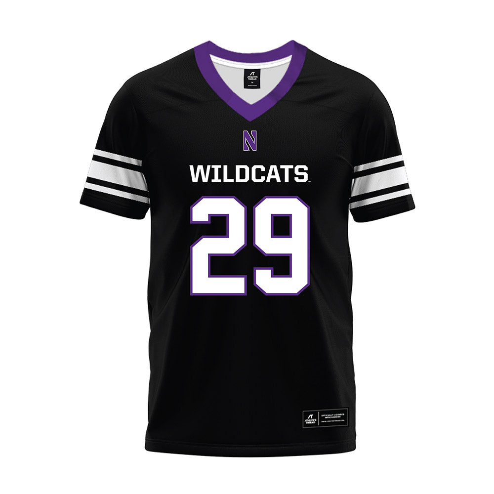 Northwestern - NCAA Football : JonJon Stevens Jr. - Black Premium Football Jersey-0