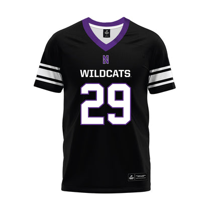 Northwestern - NCAA Football : JonJon Stevens Jr. - Black Premium Football Jersey-0