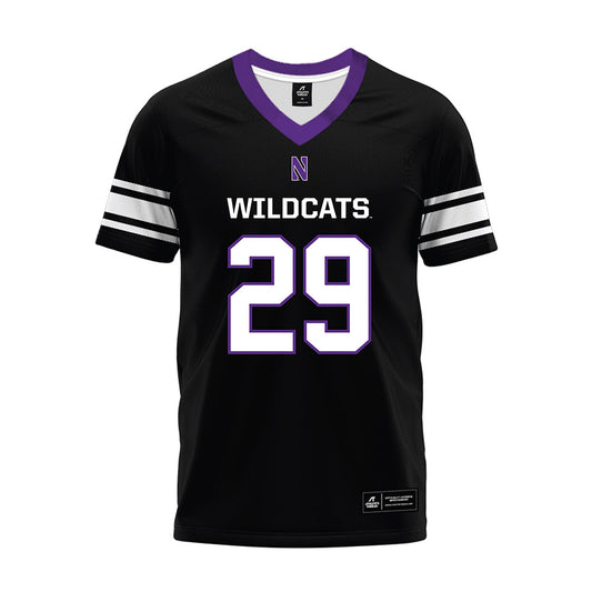 Northwestern - NCAA Football : JonJon Stevens Jr. - Black Premium Football Jersey-0