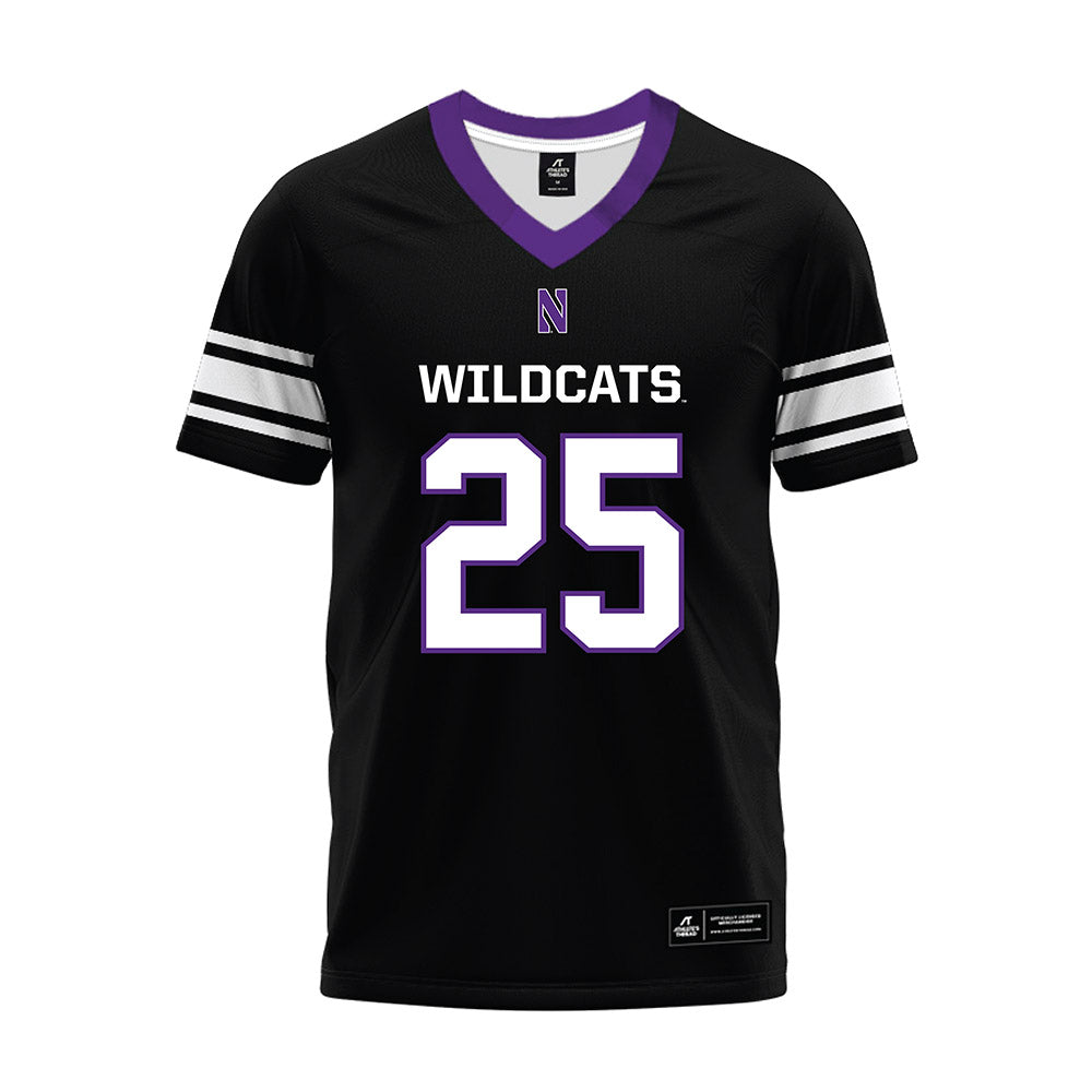 Northwestern - NCAA Football : Marquet Dorsey - Black Premium Football Jersey-0
