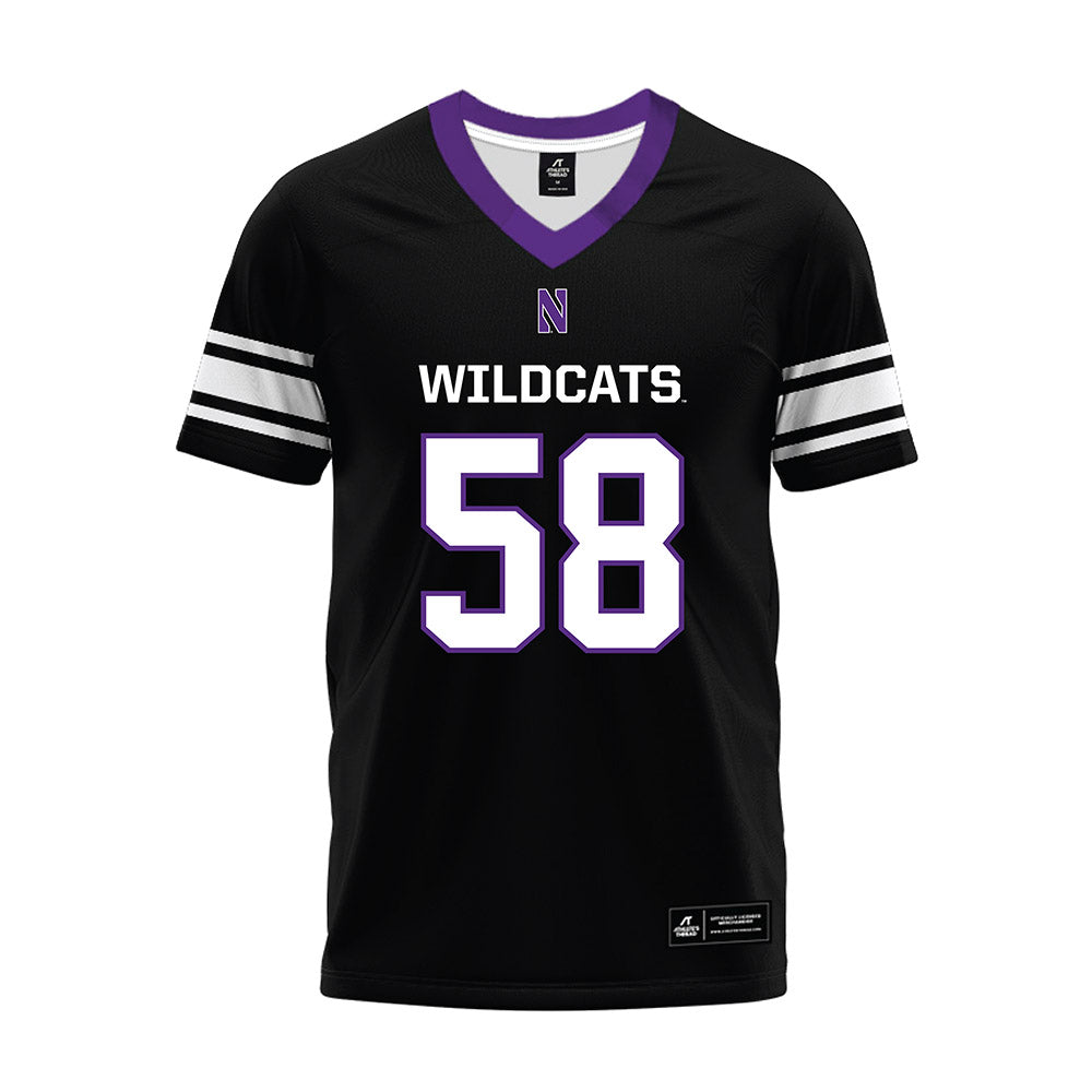 Northwestern - NCAA Football : Nathaniel Campbell - Black Premium Football Jersey-0